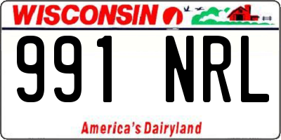 WI license plate 991NRL