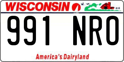 WI license plate 991NRO