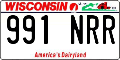 WI license plate 991NRR