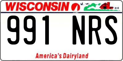 WI license plate 991NRS