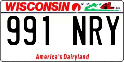 WI license plate 991NRY