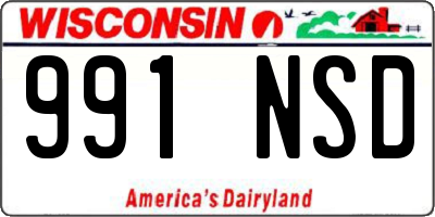 WI license plate 991NSD