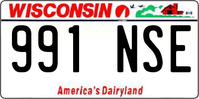 WI license plate 991NSE