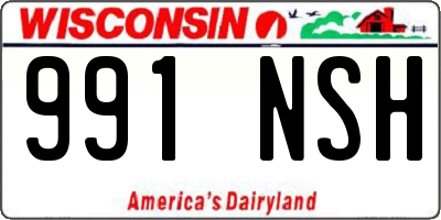 WI license plate 991NSH