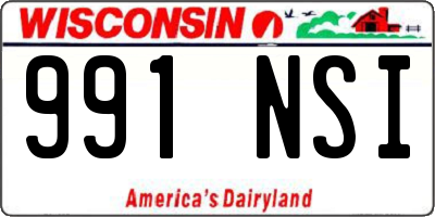 WI license plate 991NSI