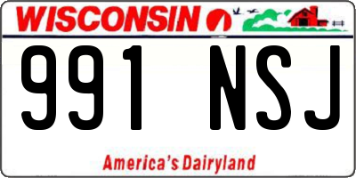 WI license plate 991NSJ