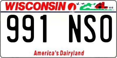 WI license plate 991NSO
