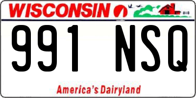 WI license plate 991NSQ