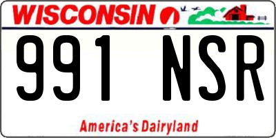 WI license plate 991NSR