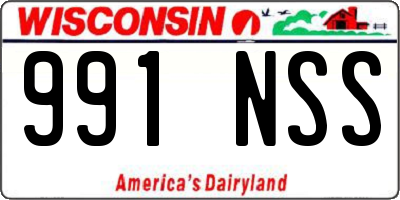 WI license plate 991NSS