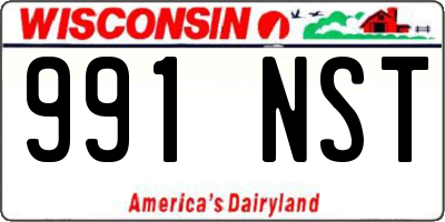 WI license plate 991NST
