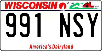WI license plate 991NSY