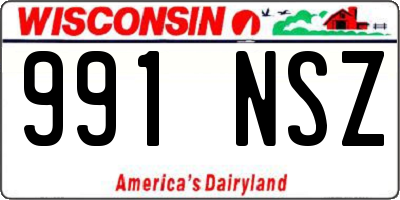 WI license plate 991NSZ