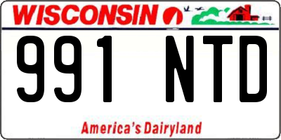 WI license plate 991NTD