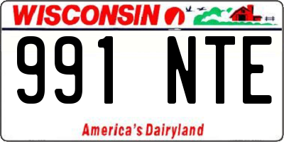 WI license plate 991NTE