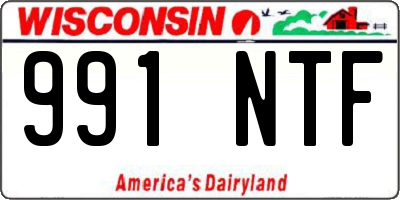 WI license plate 991NTF