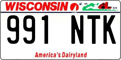 WI license plate 991NTK