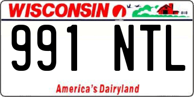 WI license plate 991NTL