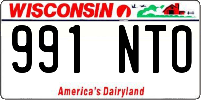 WI license plate 991NTO