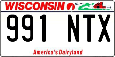 WI license plate 991NTX