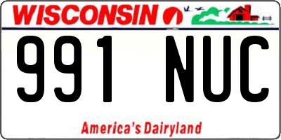 WI license plate 991NUC