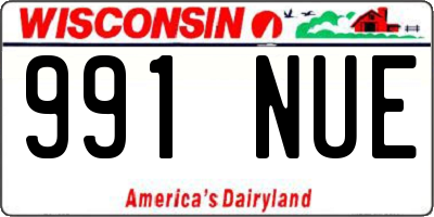 WI license plate 991NUE