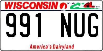 WI license plate 991NUG