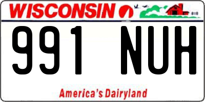 WI license plate 991NUH