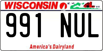 WI license plate 991NUL