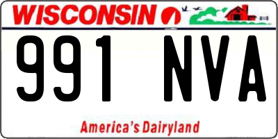 WI license plate 991NVA