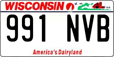 WI license plate 991NVB