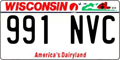 WI license plate 991NVC