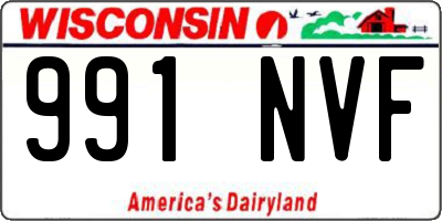 WI license plate 991NVF