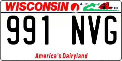 WI license plate 991NVG