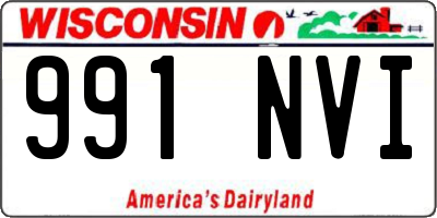 WI license plate 991NVI