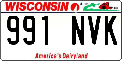 WI license plate 991NVK