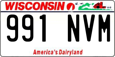 WI license plate 991NVM