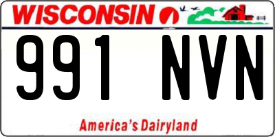 WI license plate 991NVN