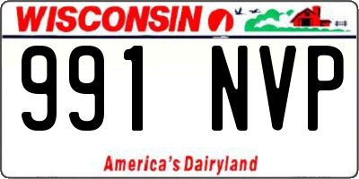 WI license plate 991NVP