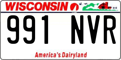 WI license plate 991NVR