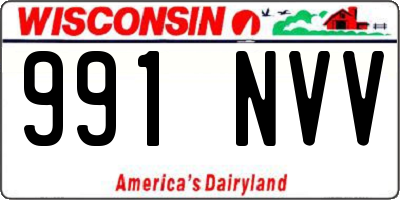 WI license plate 991NVV