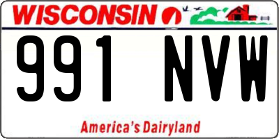 WI license plate 991NVW