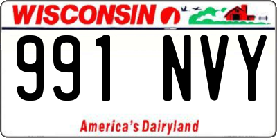 WI license plate 991NVY