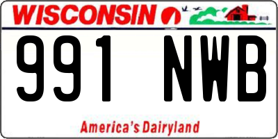 WI license plate 991NWB