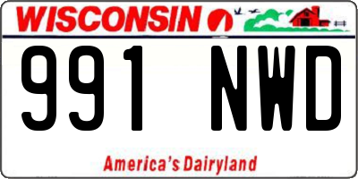 WI license plate 991NWD