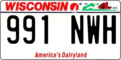 WI license plate 991NWH