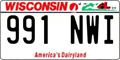 WI license plate 991NWI