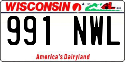 WI license plate 991NWL