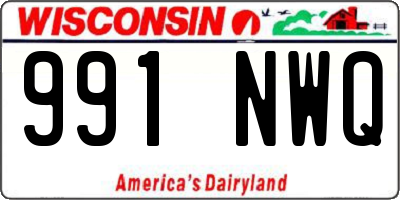 WI license plate 991NWQ