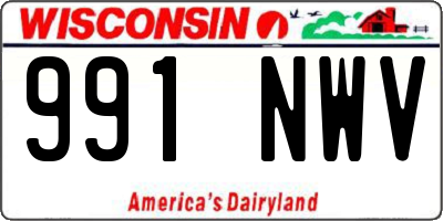 WI license plate 991NWV